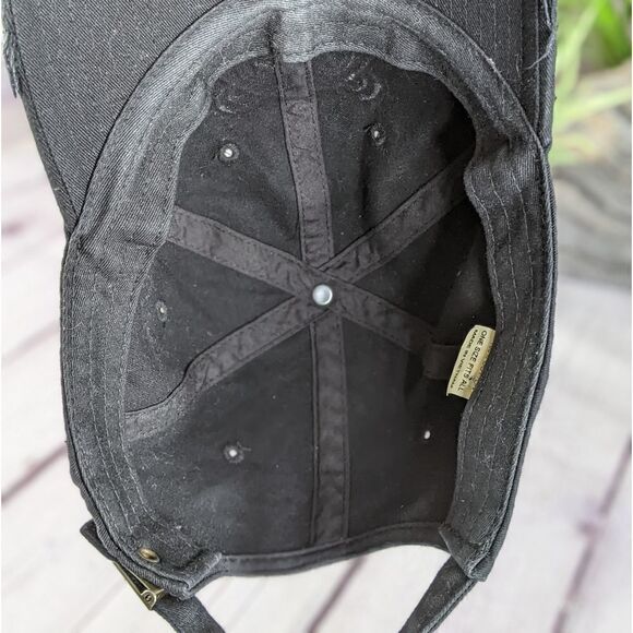 OREO BAWS Strapback Distressed Dad Hat - Black - Picture 6 of 8